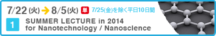SUMMER LECTURE in 2014 for Nanotechnology / Nanosciences